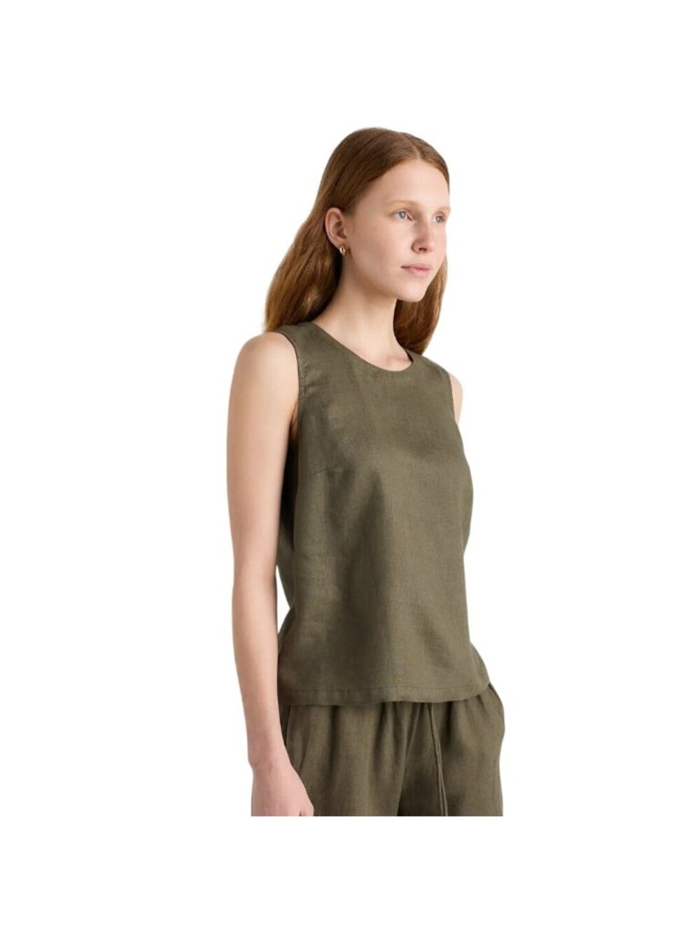 Quince 100% European Linen Tank Light Cargo Size M - Picture 7 of 11